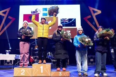 Prize Giving Ceremony of Audi FIS Ski World Cup Giant Slalom in Kranjska Gora